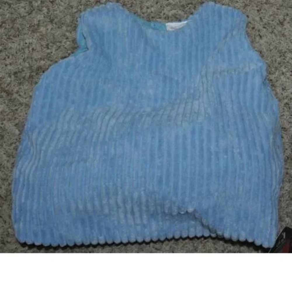 Dog Puppy 12/24 mths Halloween Costume Blue Corduroy 4 Pc Vest, Hood Toddler